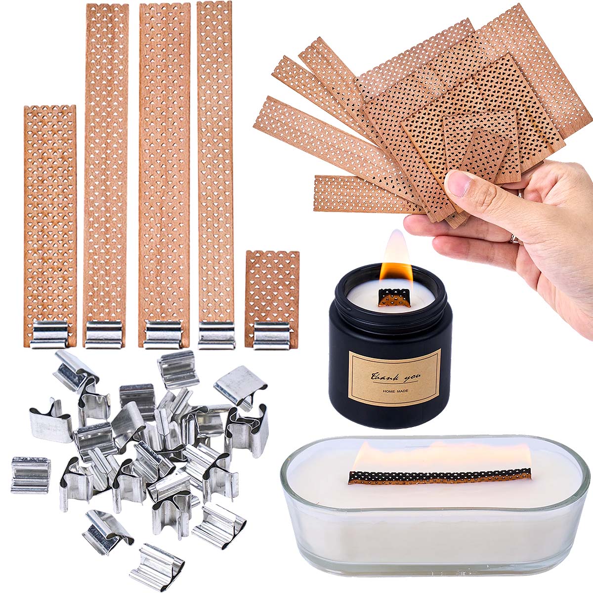 Candle Supplies Bulk - Stoppini per candele in legno a