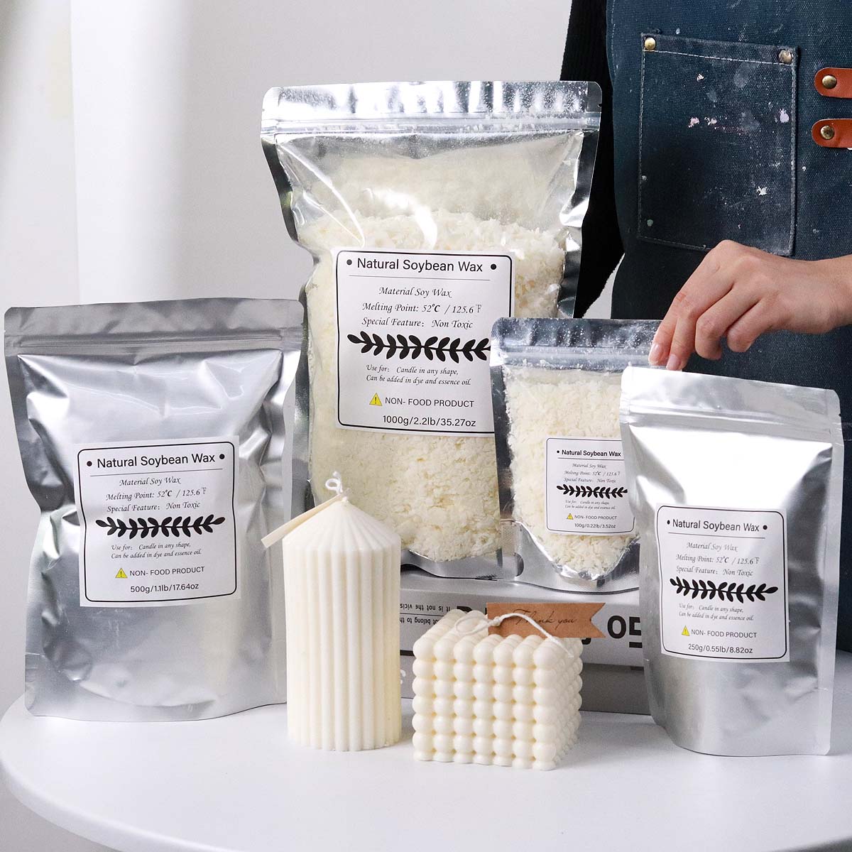 500g/1kg Naturale Cera di Soia - Candle Supplies Bulk recensione e prezzo