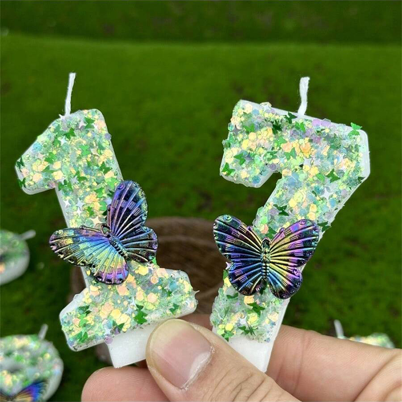 1Pc Verde Paillettes Numero 0- - Candle Supplies In recensione e prezzo